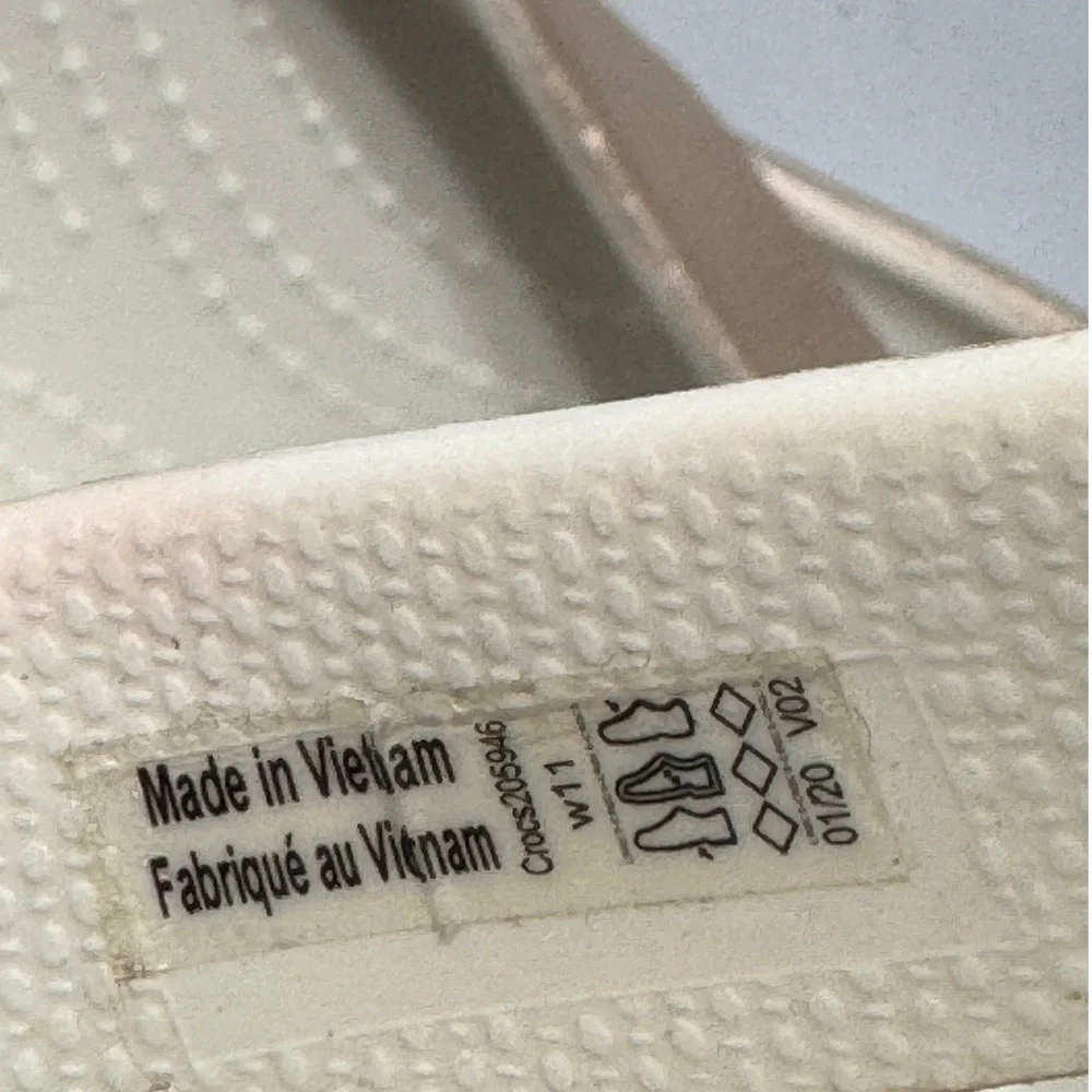Crocs Sloane Flats Womens 11 Gold Metallic Square Toe Ballet Core Chic